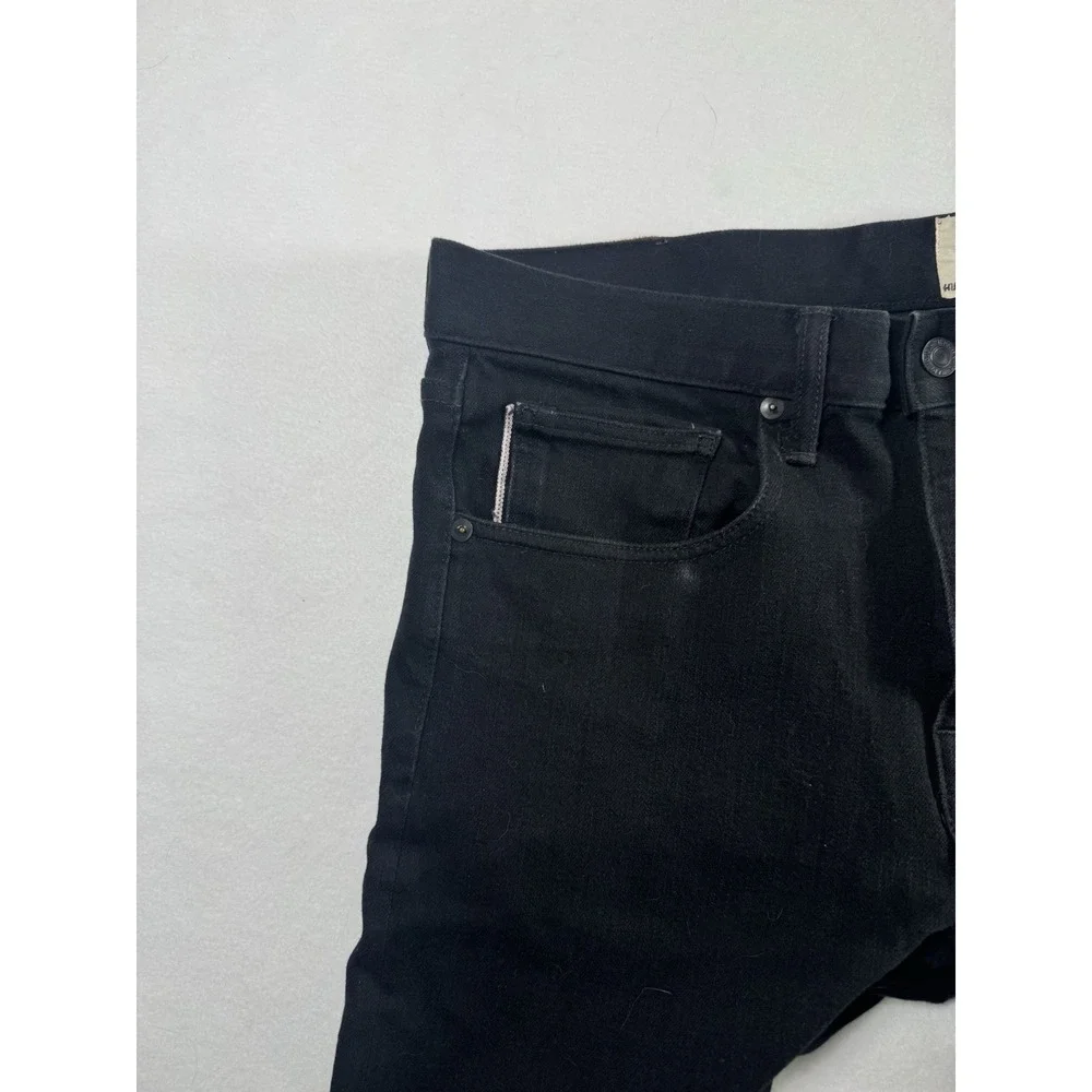 Hiroshi Kato The Scissors Slim Tapered Jeans Black Raw Made in USA Mens 34